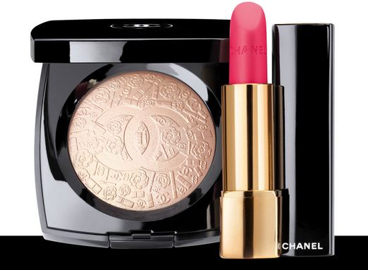 Chanel powder and lipstick