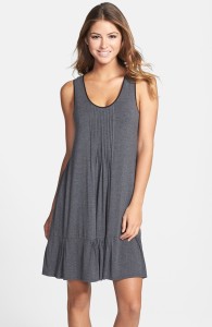 7 Easy Pieces Pintuck Chemise in Heather Gray